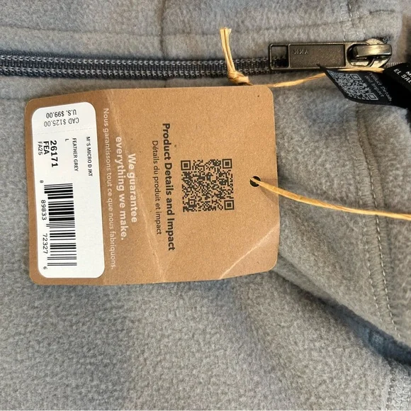 NWT Patagonia Feather Grey Micro D Jacket Size L - Picture 8 of 10